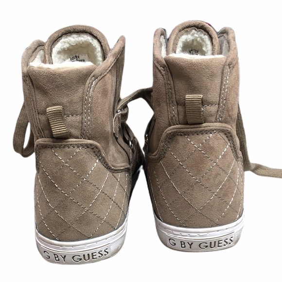 G by Guess suede sherpa lined high top sneakers size 8.5 - Picture 5 of 6